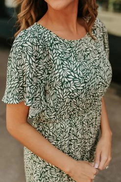 Made With Love THE HERE FOR FUN MIDI DRESS IN HUNTER DRESSES