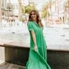 Fore THE TUSCAN NIGHTS MIDI DRESS IN KELLY GREEN DRESSES