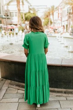 Fore THE TUSCAN NIGHTS MIDI DRESS IN KELLY GREEN DRESSES 9 Fore THE TUSCAN NIGHTS MIDI DRESS IN KELLY GREEN DRESSES