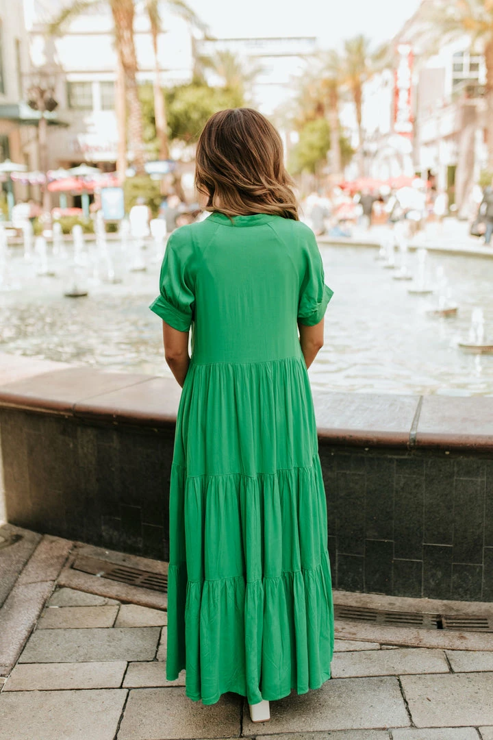 Fore THE TUSCAN NIGHTS MIDI DRESS IN KELLY GREEN DRESSES 5 Fore THE TUSCAN NIGHTS MIDI DRESS IN KELLY GREEN DRESSES