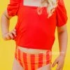 GIRLS SWIM BOTTOM IN SORBET STRIPE BY PINK DESERT