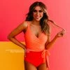 SARAH WRAP ONE PIECE IN SORBET COLORBLOCK BY PINK DESERT SWIM