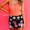HIGH WAISTED SWIM SKIRT IN LE FLEUR BY PINK DESERT