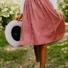 THE PINK DESERT PIPPIN POLKA DOT SKIRT IN MAUVE SKIRTS