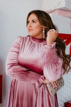 PD EXCLUSIVES SASSY RED LIPSTICK X PINK DESERT SUGAR PLUM VELVET DRESS IN FROSTED MAUVE 11 PD EXCLUSIVES SASSY RED LIPSTICK X PINK DESERT SUGAR PLUM VELVET DRESS IN FROSTED MAUVE