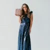 In Loom DRESSES THE SELENE SEQUIN DRESS IN NAVY