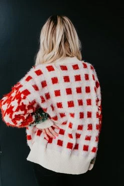 Ces Femme THE FILL THE STOCKINGS FUZZY SWEATER IN MULTICOLOR TOPS