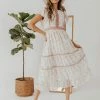 Polagram/Baevely THE MARINA MAXI DRESS IN CREAM FLORAL DRESSES