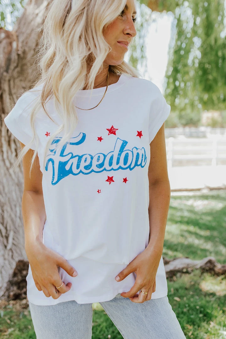 Ninexis THE FREEDOM GRAPHIC TEE IN WHITE 2 Ninexis THE FREEDOM GRAPHIC TEE IN WHITE