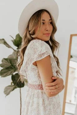 Polagram/Baevely THE MARINA MAXI DRESS IN CREAM FLORAL DRESSES