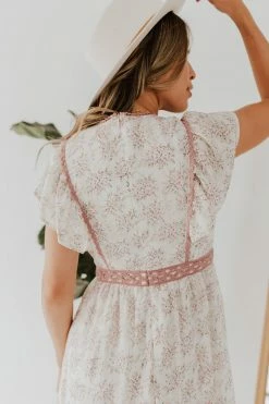 Polagram/Baevely THE MARINA MAXI DRESS IN CREAM FLORAL DRESSES