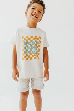 THE BEST DAY EVER KIDS TEE BY HAPPY THREADS X PINK DESERT