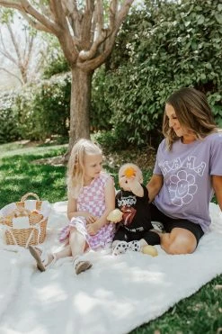 THE GROOVY MAMA TEE IN LAVENDER BY PINK DESERT