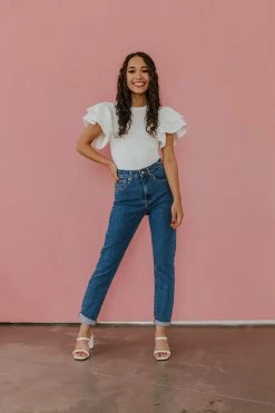 Fore THE FLY WITH ME BODYSUIT IN WHITE