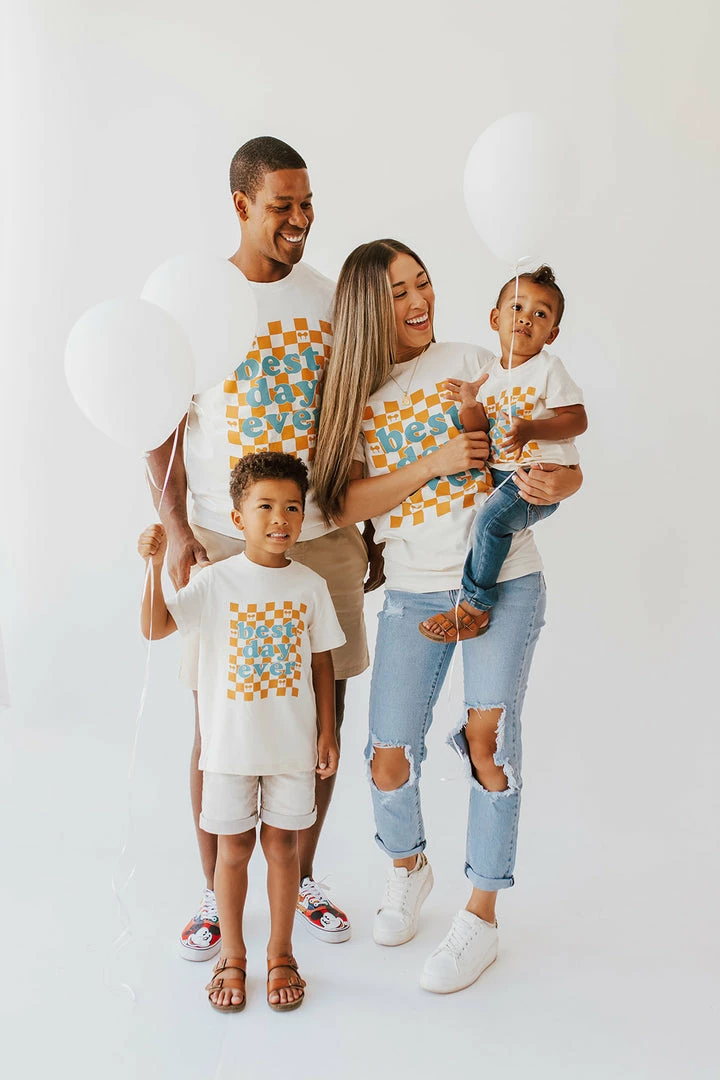 THE BEST DAY EVER ADULT TEE BY HAPPY THREADS X PINK DESERT NEW ARRIVALS 2 THE BEST DAY EVER ADULT TEE BY HAPPY THREADS X PINK DESERT NEW ARRIVALS