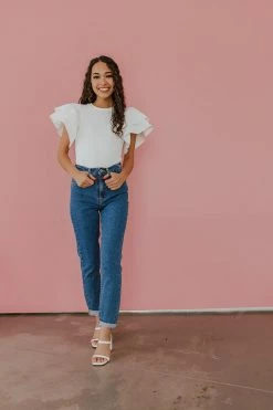 Fore THE FLY WITH ME BODYSUIT IN WHITE