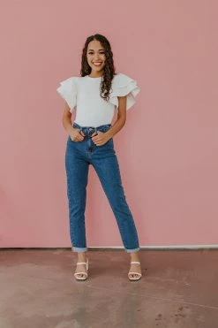 Fore THE FLY WITH ME BODYSUIT IN WHITE