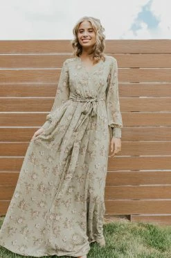 Ricaria DRESSES THE MAGNOLIA MAXI DRESS IN MOSS