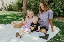 THE GROOVY MAMA TEE IN LAVENDER BY PINK DESERT