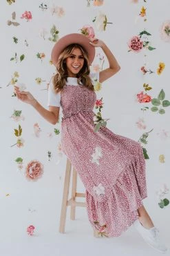 Hayden Los Angeles THE MCCOY SMOCKED MIDI DRESS IN MAUVE