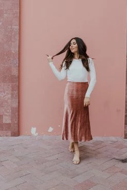 Hem & Thread THE SWING OF THINGS SKIRT IN VELVET MAUVE