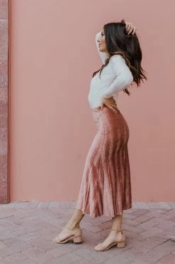 Hem & Thread THE SWING OF THINGS SKIRT IN VELVET MAUVE