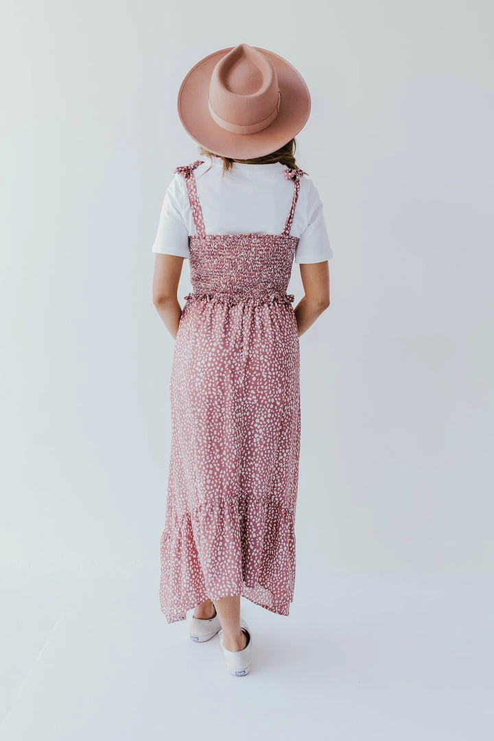 Hayden Los Angeles THE MCCOY SMOCKED MIDI DRESS IN MAUVE 3 Hayden Los Angeles THE MCCOY SMOCKED MIDI DRESS IN MAUVE
