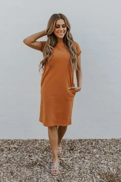 THE PINK DESERT T-SHIRT DRESS IN TANGERINE PD EXCLUSIVES