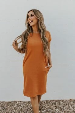 THE PINK DESERT T-SHIRT DRESS IN TANGERINE PD EXCLUSIVES