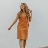 THE PINK DESERT T-SHIRT DRESS IN TANGERINE PD EXCLUSIVES