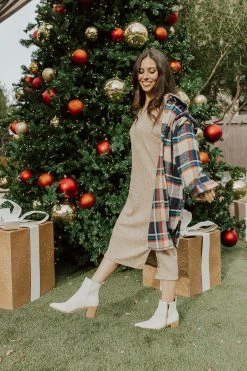 Adora THE FINLEY FLANNEL IN TAUPE TOPS