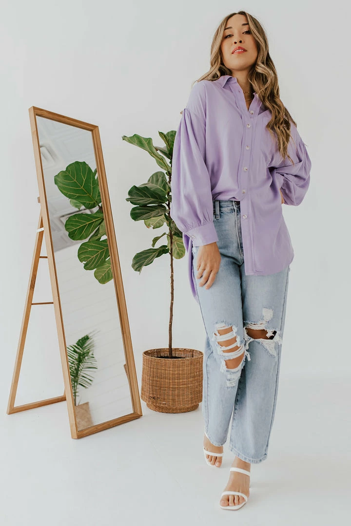 Davi&Dani THE LET IT BE BUTTON UP SHIRT IN LAVENDER 2 Davi&Dani THE LET IT BE BUTTON UP SHIRT IN LAVENDER