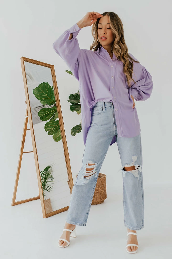 Davi&Dani THE LET IT BE BUTTON UP SHIRT IN LAVENDER 1 Davi&Dani THE LET IT BE BUTTON UP SHIRT IN LAVENDER