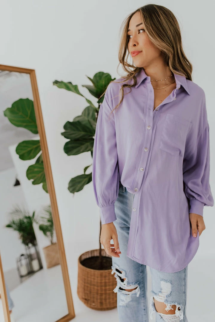 Davi&Dani THE LET IT BE BUTTON UP SHIRT IN LAVENDER 4 Davi&Dani THE LET IT BE BUTTON UP SHIRT IN LAVENDER