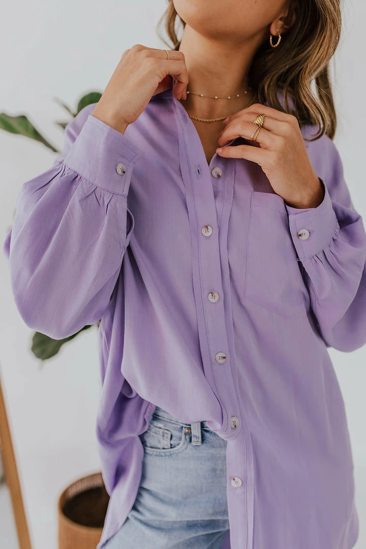 Davi&Dani THE LET IT BE BUTTON UP SHIRT IN LAVENDER 5 Davi&Dani THE LET IT BE BUTTON UP SHIRT IN LAVENDER