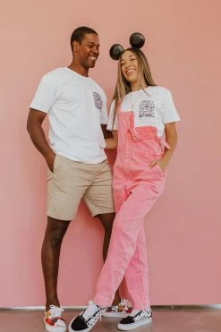 THE SMALL WORLD IN BLACK ADULT TEE BY HAPPY THREADS X PINK DESERT