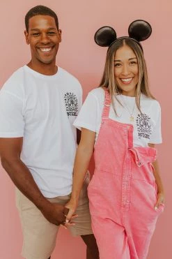 THE SMALL WORLD IN BLACK ADULT TEE BY HAPPY THREADS X PINK DESERT