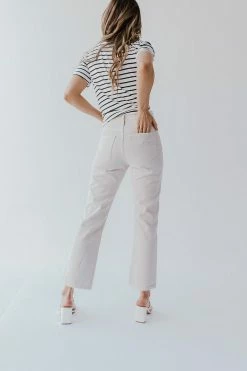 Vervet By Flying Monkey BOTTOMS THE VERVET ULTRA HIGH RISE JEANS IN CREAM