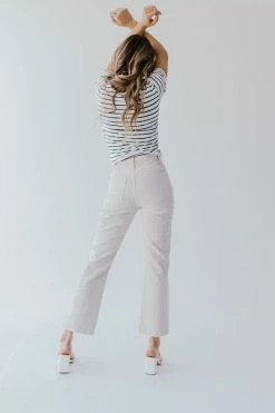 Vervet By Flying Monkey BOTTOMS THE VERVET ULTRA HIGH RISE JEANS IN CREAM