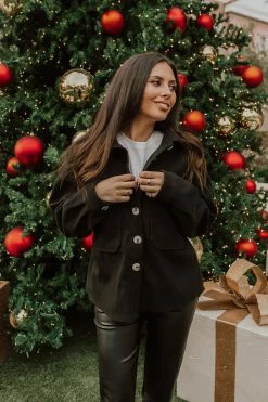 Trend Shop THE JAYSEN SHACKET IN BLACK