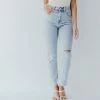Insane Gene THE KRISTA HIGH WAIST JEANS IN LIGHT WASH BOTTOMS