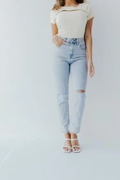 Insane Gene THE KRISTA HIGH WAIST JEANS IN LIGHT WASH BOTTOMS