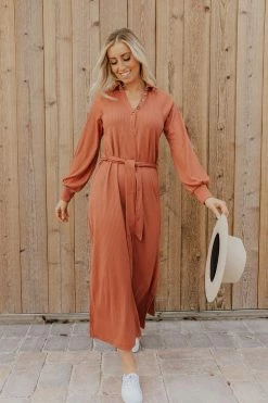 In Loom DRESSES THE FELICITY MIDI DRESS IN CLAY