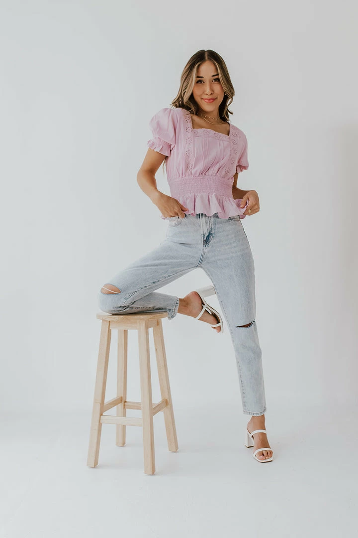 In Loom THE JANE SMOCKED TOP LAVENDER TOPS 2 In Loom THE JANE SMOCKED TOP LAVENDER TOPS