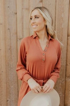 In Loom DRESSES THE FELICITY MIDI DRESS IN CLAY