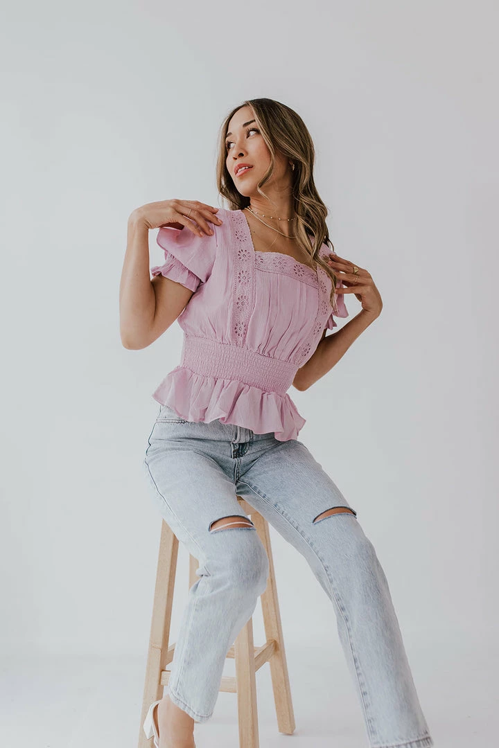 In Loom THE JANE SMOCKED TOP LAVENDER TOPS 1 In Loom THE JANE SMOCKED TOP LAVENDER TOPS