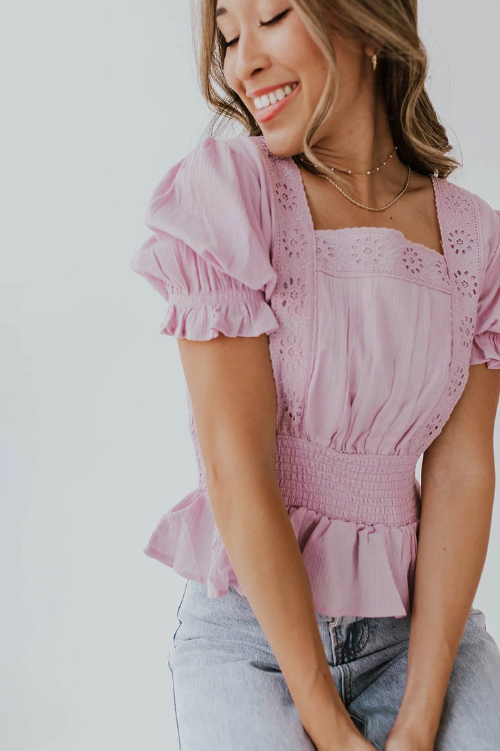 In Loom THE JANE SMOCKED TOP LAVENDER TOPS 3 In Loom THE JANE SMOCKED TOP LAVENDER TOPS