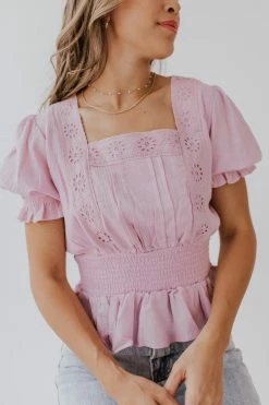 In Loom THE JANE SMOCKED TOP LAVENDER TOPS 8 In Loom THE JANE SMOCKED TOP LAVENDER TOPS