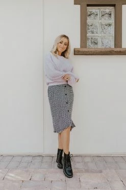 Hyfve TOPS THE HOME SWEET SWEATER IN LILAC