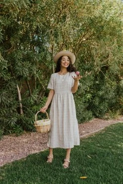 Polagram/Baevely DRESSES THE MADISON MIDI DRESS IN NATURAL